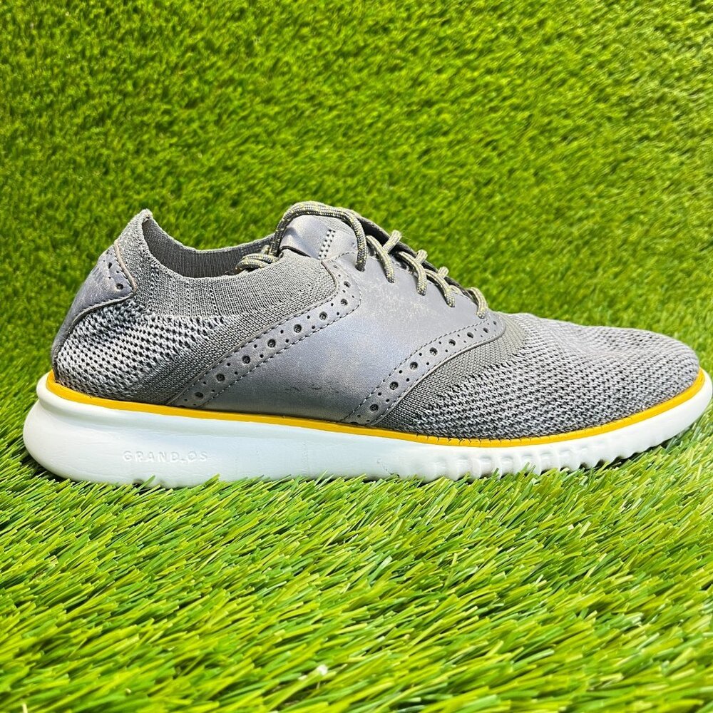 Cole‎ Haan 2.Zerogrand Mens Size 8 Gray White Casual Classic Knit Oxford Shoes